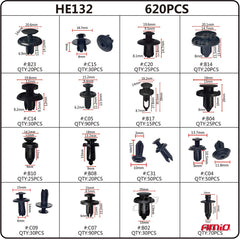 Universelle plastclips til biler