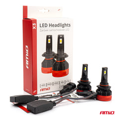 LED-pærer HB4 9006 med strømforsyningskabel