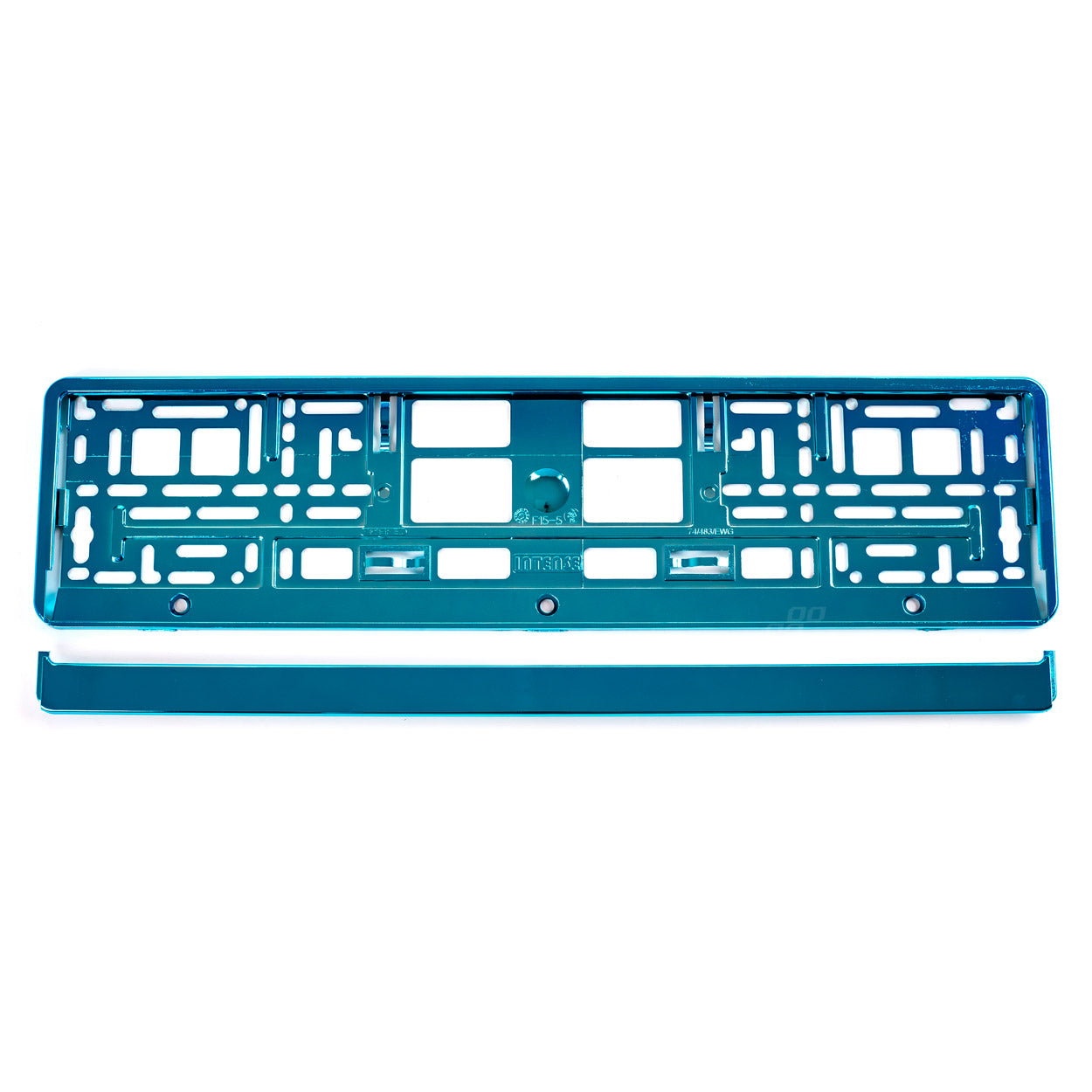 Nummerpladeramme i turkis metallic