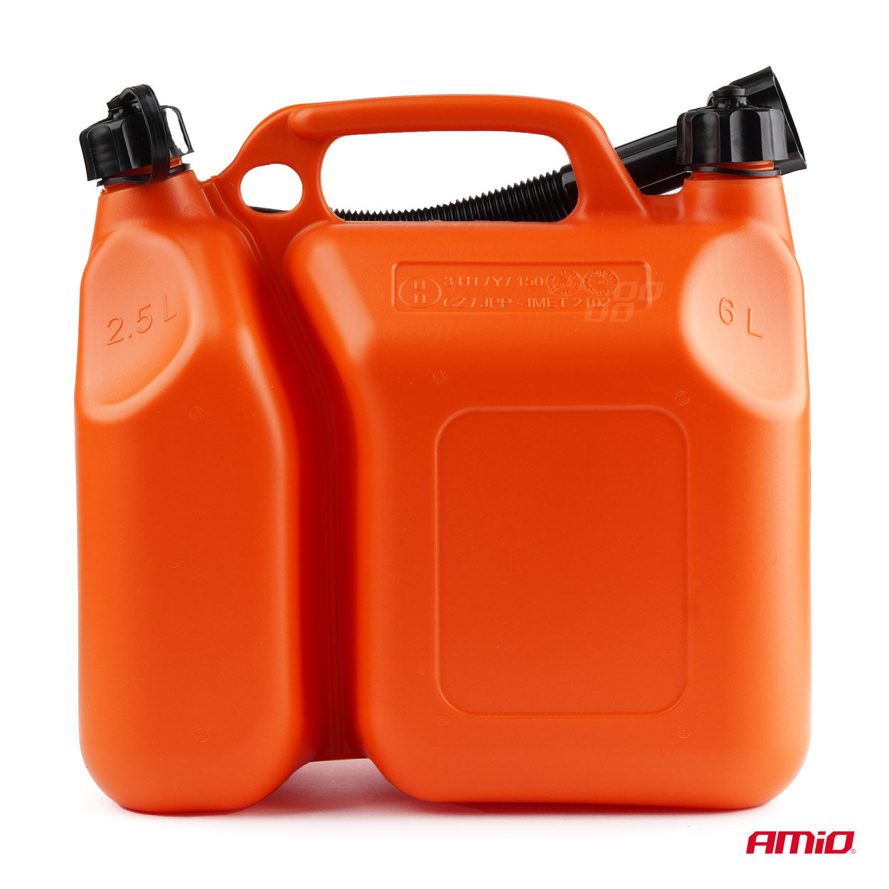 Drivstoffkanne med kamre på 6 og 2,5 liter