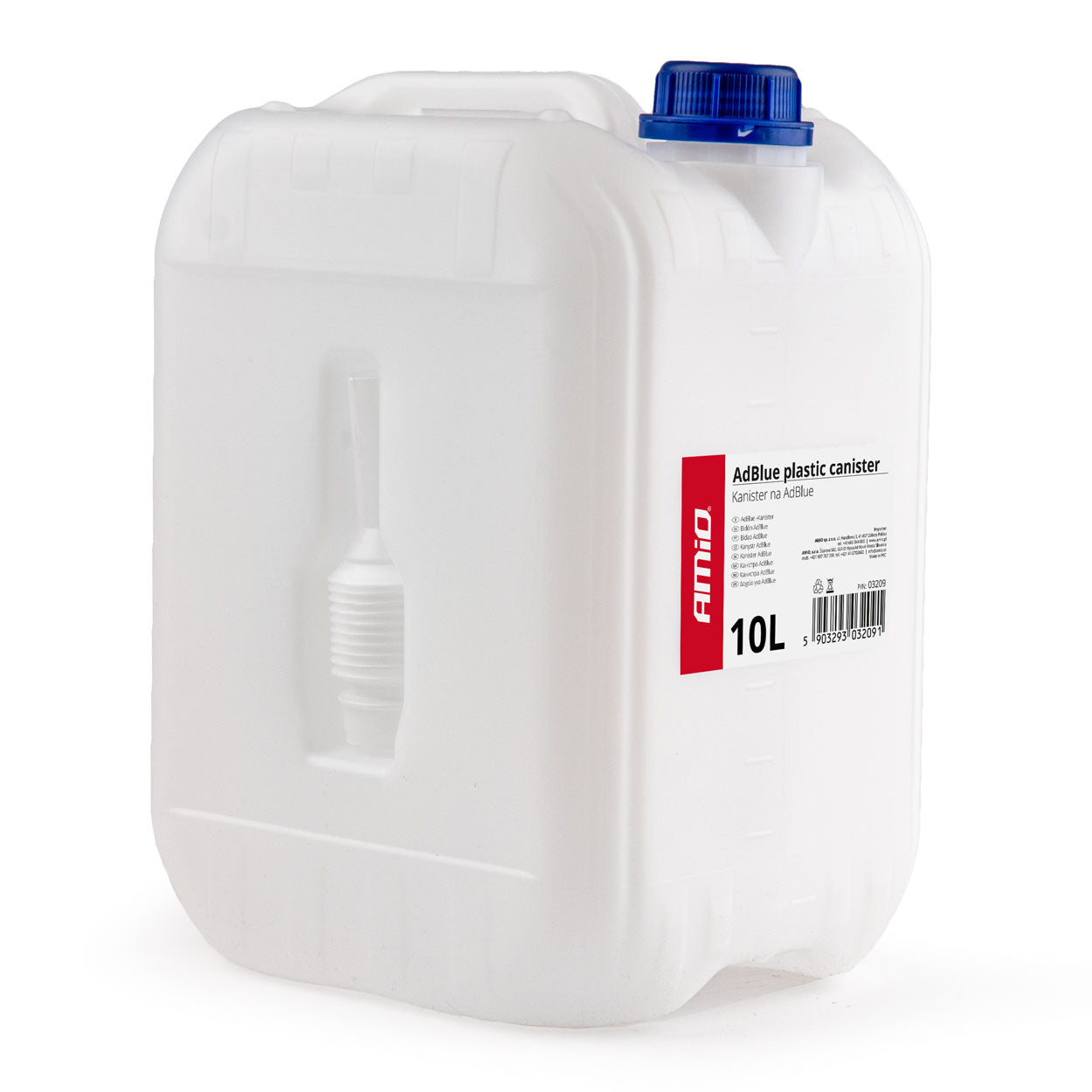 Plastdunk til AdBlue og vand 10 liter med hældetud