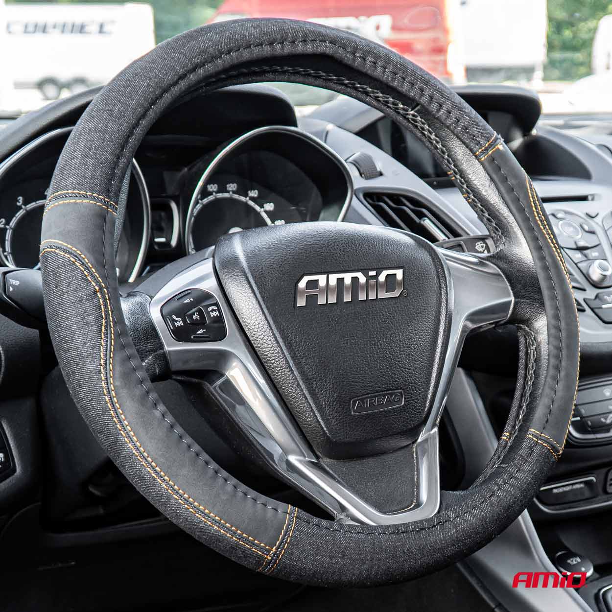 Ratbetræk monteret på rat