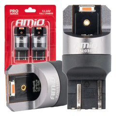 Røde W21/5W LED-pærer med CANBUS til 12/24 V