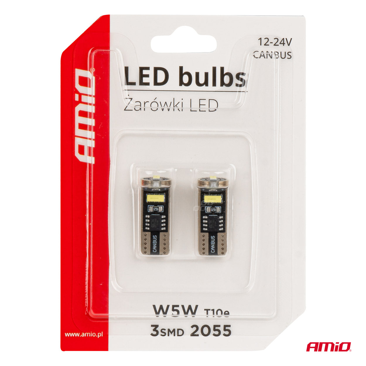 LED-pærer T10e W5W CANBUS med SMD-teknologi