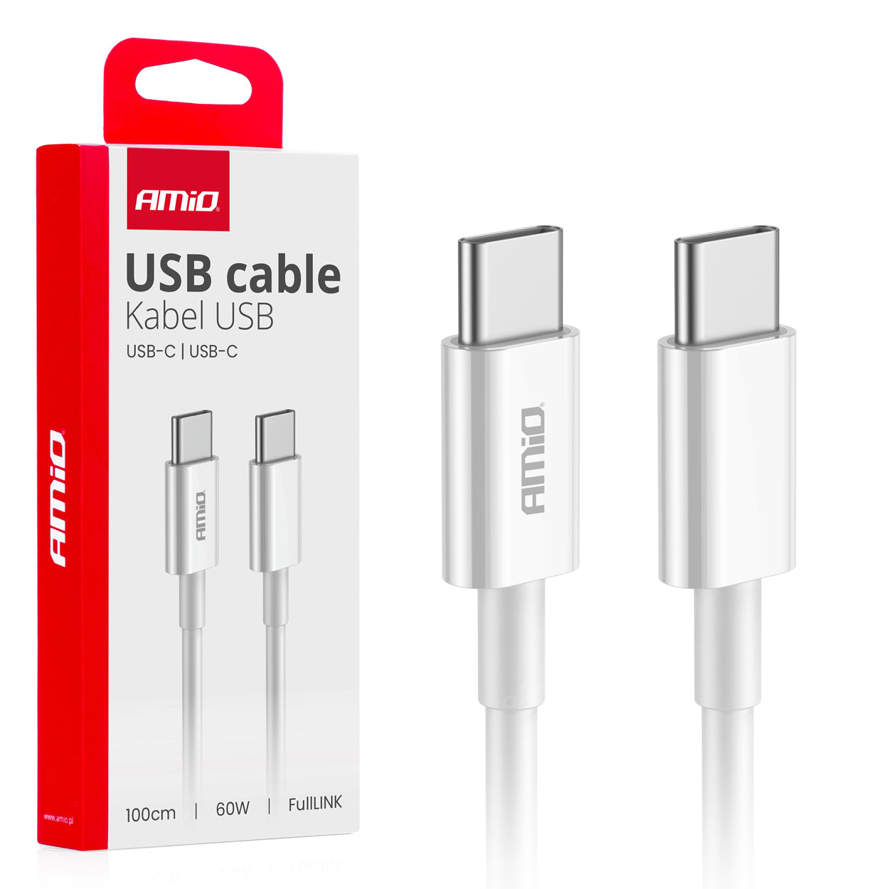 USB-C til USB-C-kabel på 100 cm