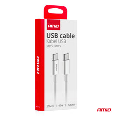 200 cm USB-C til USB-C-kabel