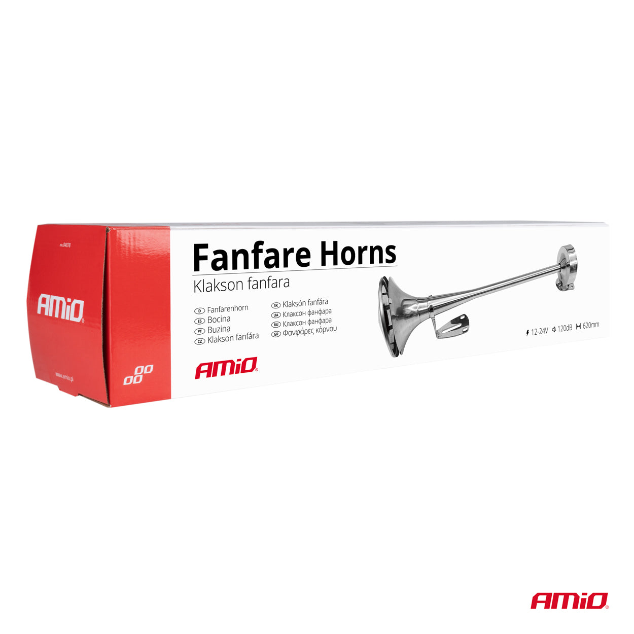 Universal fanfarehorn i krom