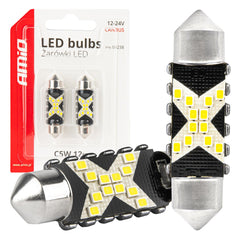 LED CANBUS-pærer C5W Festoon med 41 mm længde og 12 SMD-dioder