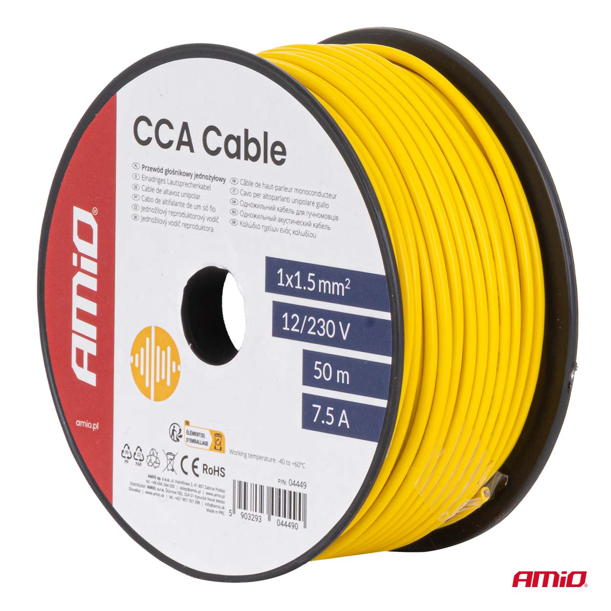 50 meter CCA installationskabel på rulle