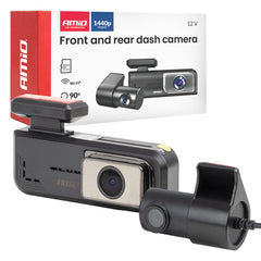 Dashcam til for- og bagrude med 2K frontkamera og 1K bagkamera