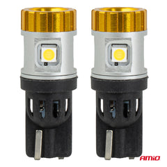 T10 LED-pære med 4 SMD 3030-LED-er og 1 SMD 3020-LED