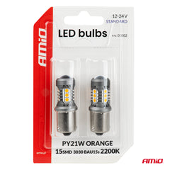 LED-pære for blinklys med BAU15S/PY21W-sokkel