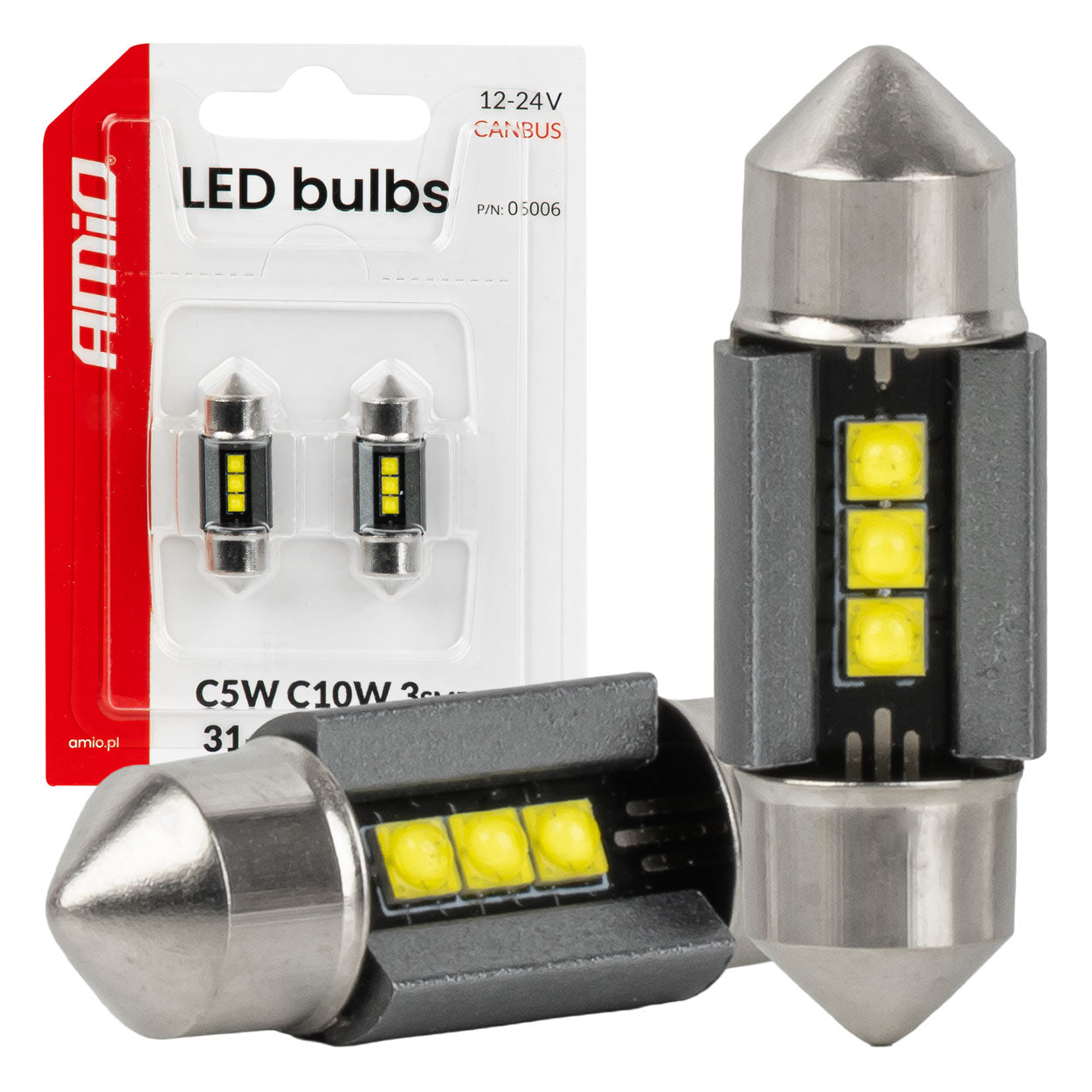 31 mm CANBUS LED-pære med 3 SMD 2525 LED-er