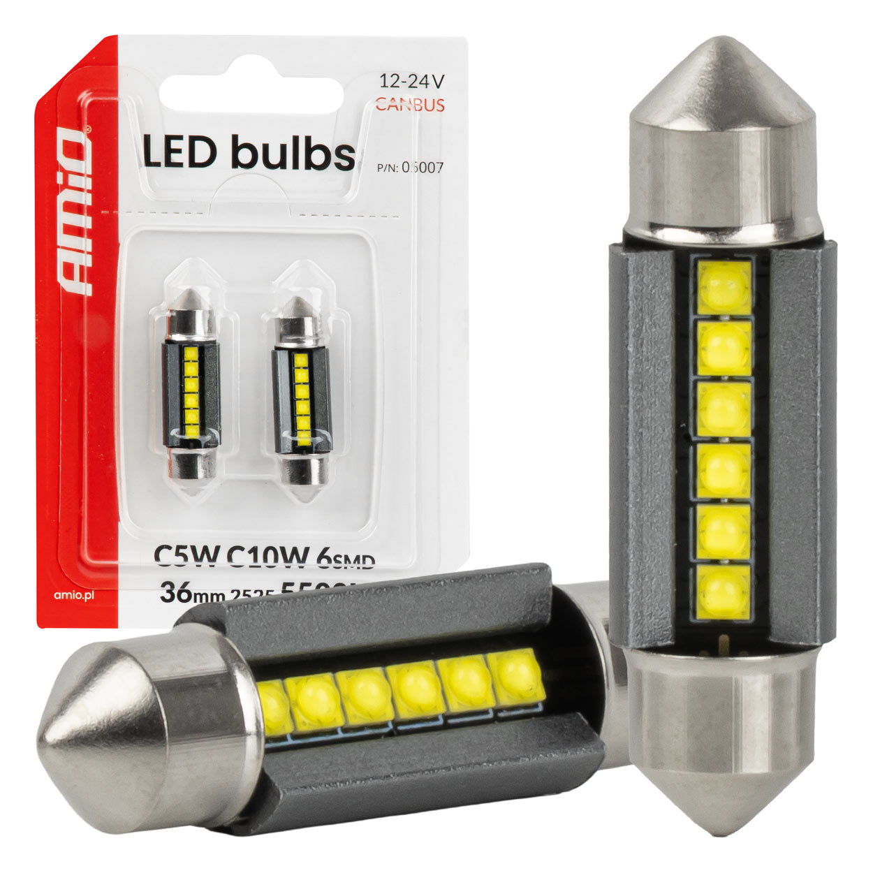 36 mm CANBUS LED-pære med 6 SMD 2525 LED-er