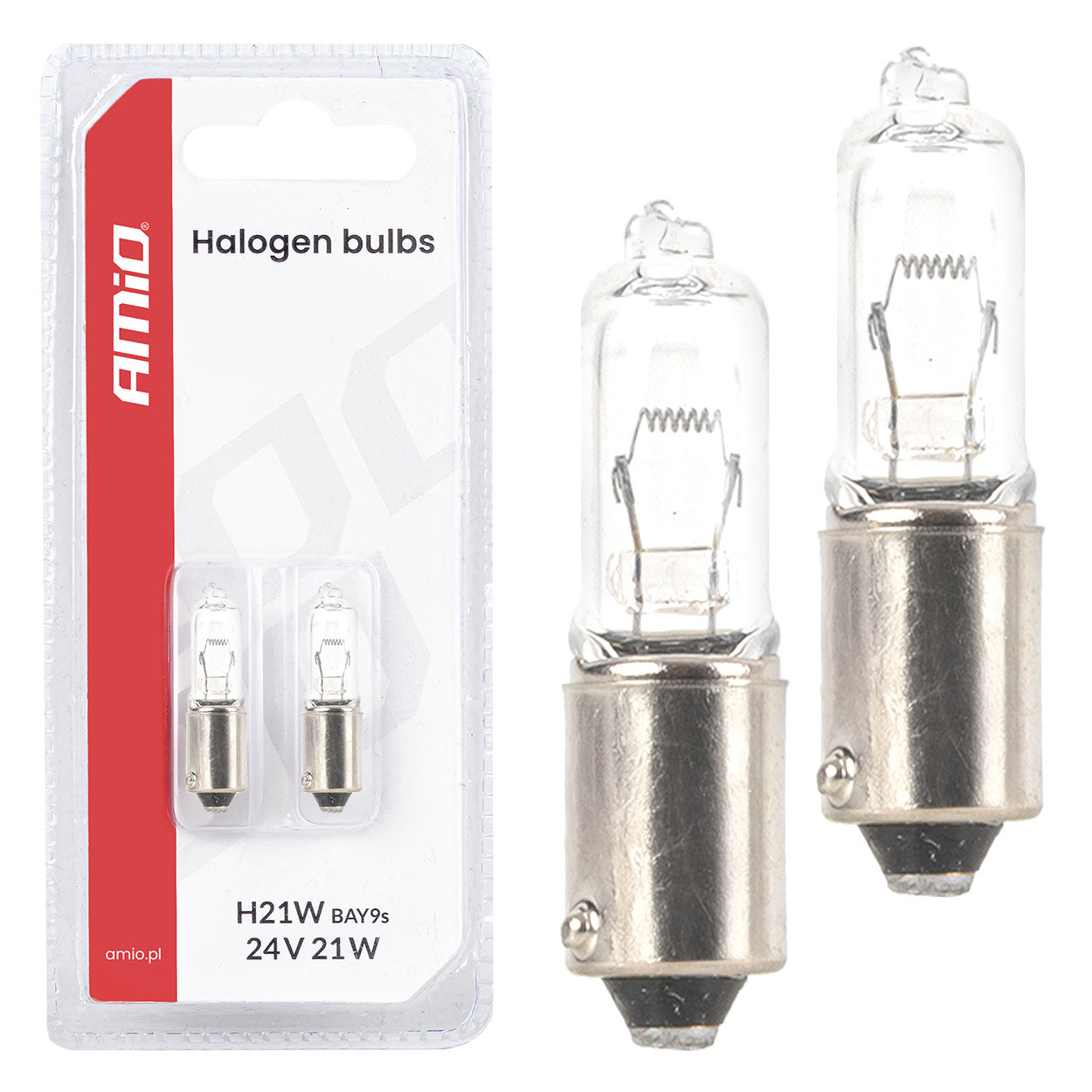 Halogenpære H21W 24 V 21 W med BAY9S-sokkel