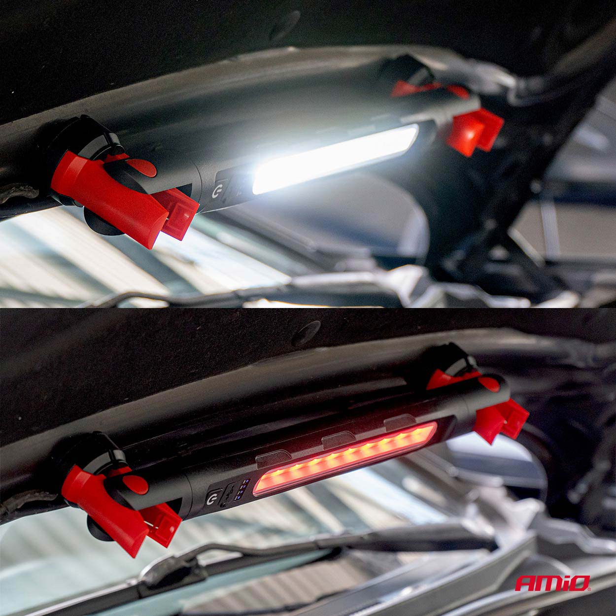 LED-inspeksjonslampe med magnet og klemme