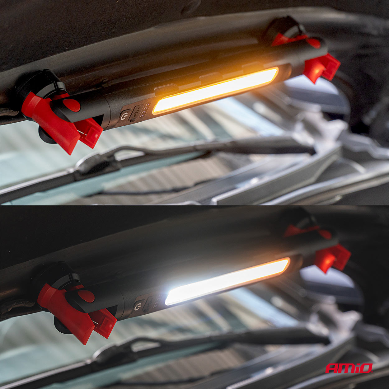 LED-inspeksjonslampe med magnet og klemme