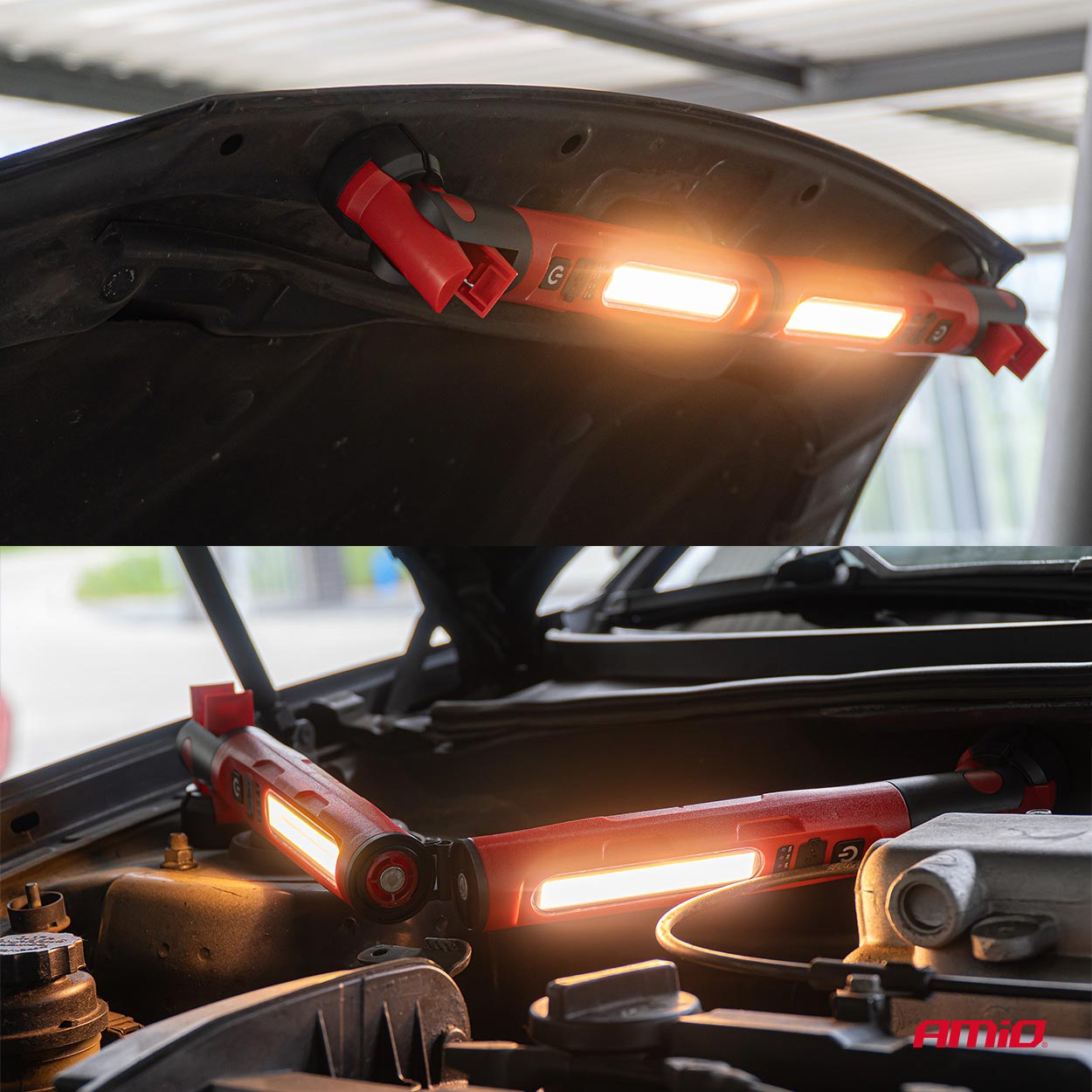 LED-inspeksjonslampe med sammenleggbart design