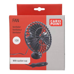 Carpoint 12-volts vifte med sugekopp 