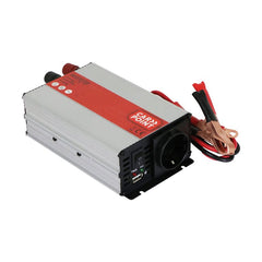 Carpoint omformer 12V-230V 600W med batteriklemmer 
