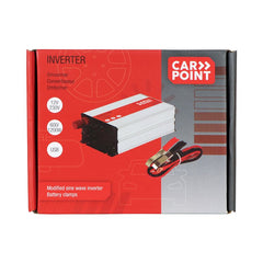 Carpoint omformer 12V-230V 600W med batteriklemmer 