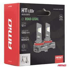 H11 LED-frontlyspærer med 18 W effekt