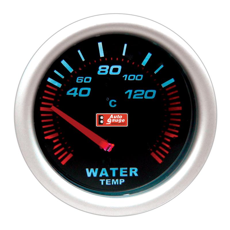Vanntemperaturmåler svart 5,8 cm Auto Gauge
