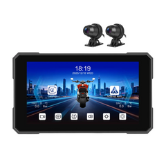5” motorsykkelskjerm med CarPlay, Android Auto, AirPlay, DVR og TPMS 