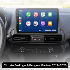 Citroën Berlingo/Peugeot Partner 19-26 – 10,1" radio med Apple CarPlay og Android Auto 
