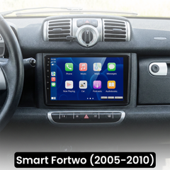 Smart Fortwo 2005-2010 – 9” radio med trådløs Apple CarPlay & Android Auto 