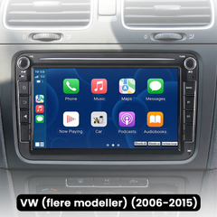 VW (flere modeller) 2006-2015 - 8" radio med Apple CarPlay og Android Auto 