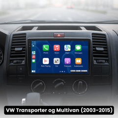 VW Transporter 2003-2015 – 9" radio med Apple CarPlay og Android Auto 