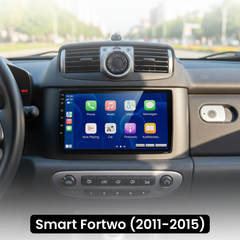 Smart Fortwo 11-15 - 9" radio med Apple CarPlay og Android Auto 