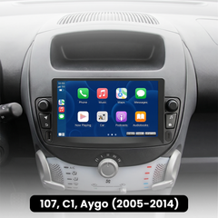 107, C1, Aygo 2005-2014 - 7" radio med Apple CarPlay og Android Auto 