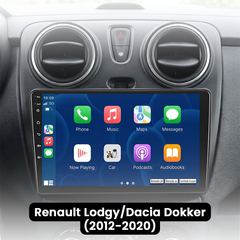 Renault Lodgy/Dacia Dokker 2012-2020 - 9" radio med Apple CarPlay og Android Auto 
