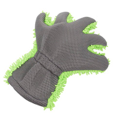 Vaskehanske i mikrofiber med chenillefingre og mesh