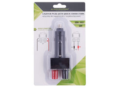 Sigarettennerplugg for 12/24 V med hurtigkoblinger