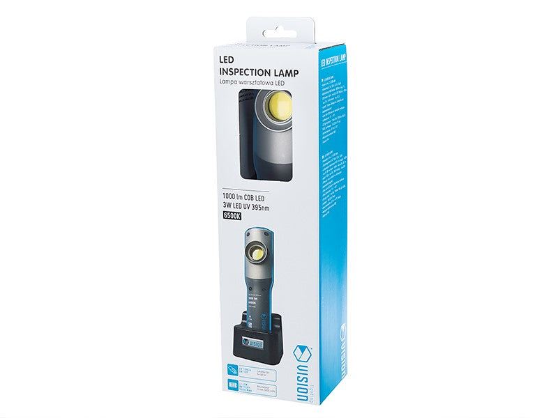Verkstedlampe med 10W COB LED, magnet og dreibar krok