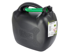 Oval bensinkanne i plast 20 liter i svart med lokk