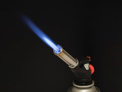 Gassbrenner med justerbar flamme og piezotenner