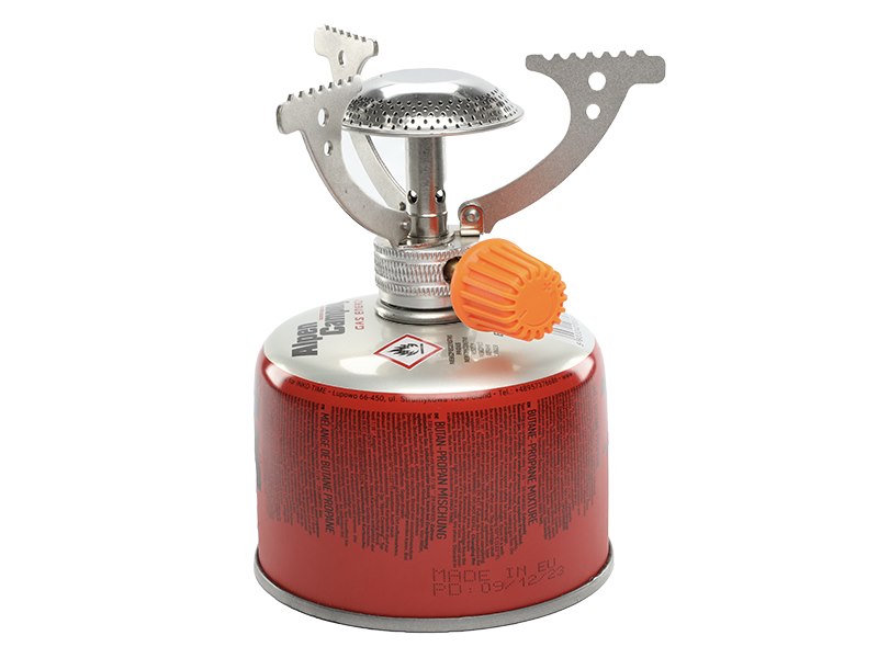 Campingkomfyr med 1 brenner og 230 g gasspatron fra CARMOTION