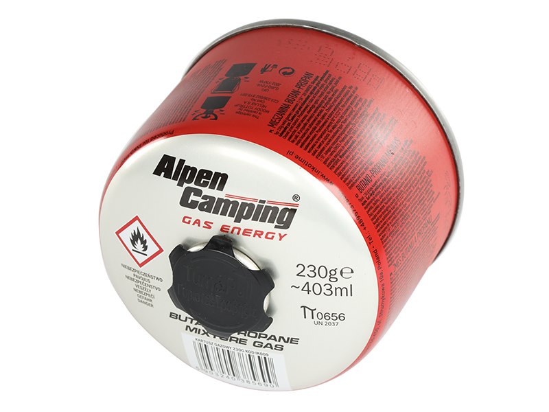 Enkel campingkomfyr for 230 g gasspatron