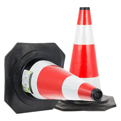 Varselkjegle i fleksibel gummi på 45 cm