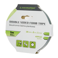 Monteringstape i akrylskum, 19 mm bred og 5 m lang