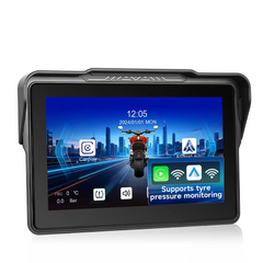 7” motorsykkelskjerm med CarPlay, Android Auto, AirPlay og TPMS 