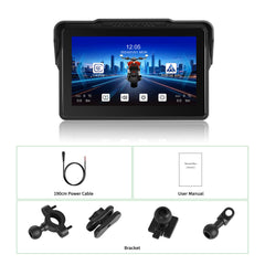 7” motorsykkelskjerm med CarPlay, Android Auto, AirPlay og TPMS 