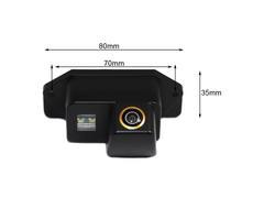 1080P ryggekamera for Citroën C4/C5/DS3/DS5 og Peugeot 308 – integrert nummerskiltlyskamera (78 × 29 mm) 