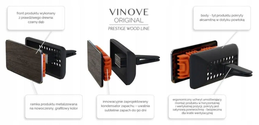 VINOVE Silverstone biluftfrisker set fra siden