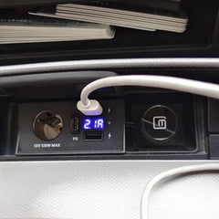 Toyota Camry 2007-2018 USB- og USB-C-hurtiglader til sigarettenner 