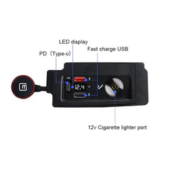 Honda Accord 8. Generation 2008-2013 USB-C hurtiglader og 12V-splitter til sigarettenner 